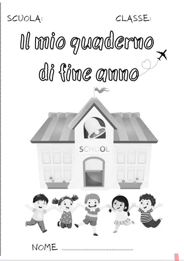 Il mio quaderno di fine anno - buone vacanze Altro tipo di materiale - Il mio quaderno di fine anno - buone vacanze - MaestraJoy - Pagina di copertina