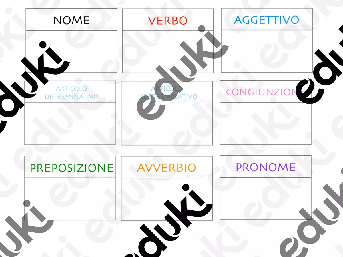 Le carte dell'analisi grammaticale Esercizi - Le carte dell'analisi grammaticale - homemademamma - Pagina di copertina
