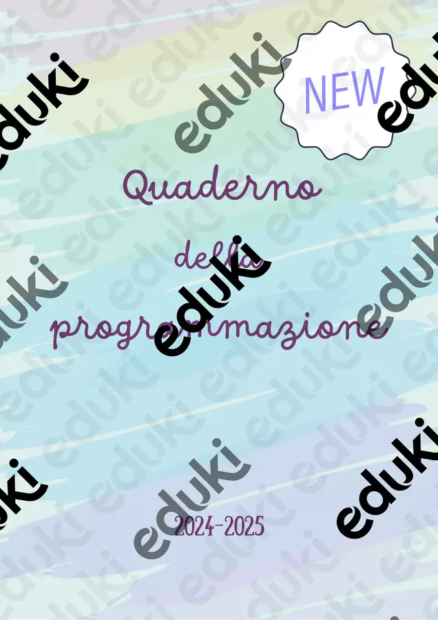 NUOVO QUADERNO della PROGRAMMAZIONE 24/25 Materiale di supporto/inclusione - NUOVO QUADERNO della PROGRAMMAZIONE 24/25 - Vita di scuola by BussolaScuola & Classe a Colori - Pagina di copertina