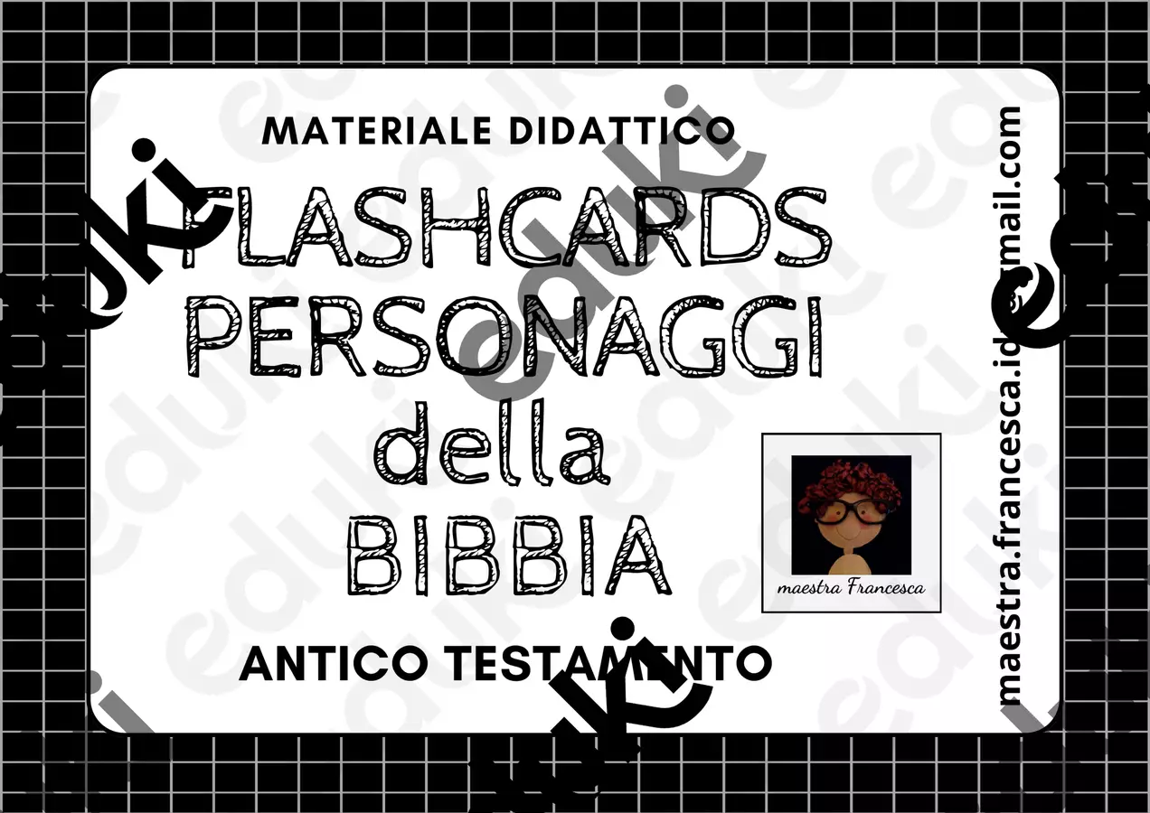 Flashcards personaggi della Bibbia Flashcard - Flashcards personaggi della Bibbia - maestra Francesca IDR - Pagina di copertina
