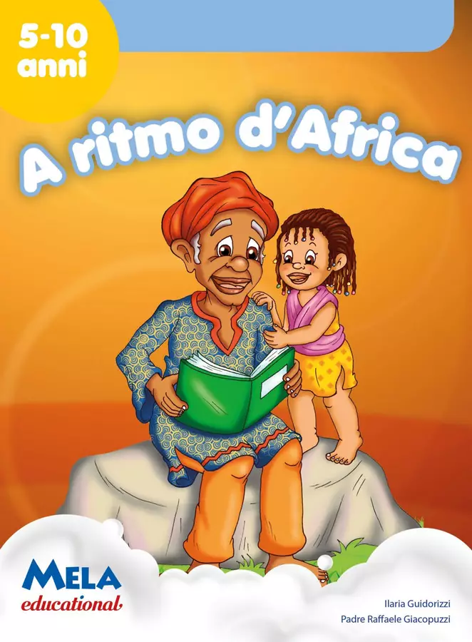 A RITMO D'AFRICA libro con canzoni Audio - A RITMO D'AFRICA libro con canzoni - Mela educational - Pagina di copertina