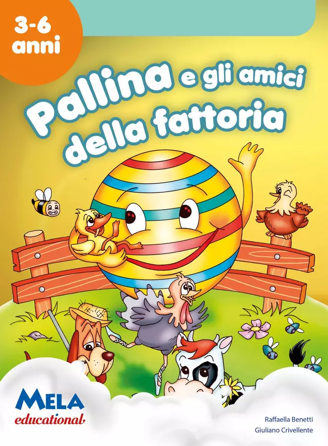 PALLINA E GLI AMICI DEL FATTORIA libro con canzoni Opere didattiche / Libri di testo - PALLINA E GLI AMICI DEL FATTORIA libro con canzoni - Mela educational - Pagina di copertina
