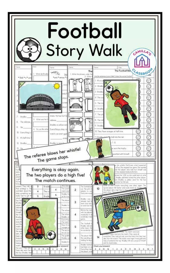 Football Story Walk Esercizi - Football Story Walk - Camilla's Classroom - Pagina di copertina