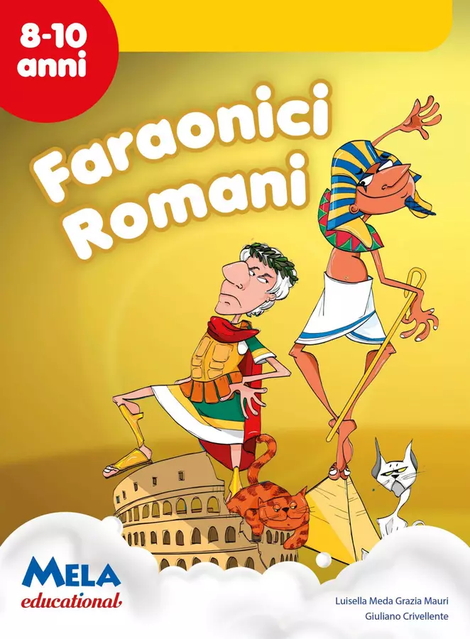 FARAONICI ROMANI libro con canzoni Schede informative - FARAONICI ROMANI libro con canzoni - Mela educational - Pagina di copertina