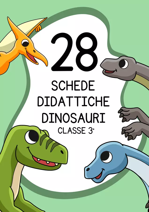 Schede didattiche dinosauri classe terza Schede informative - Schede didattiche dinosauri classe terza - MilleLibriPerBambini - Pagina di copertina