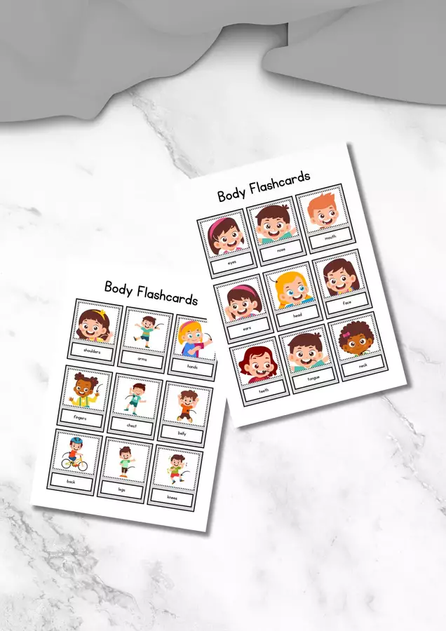 Body flashcards in inglese Flashcard - Body flashcards in inglese - MilleLibriPerBambini - Pagina di copertina