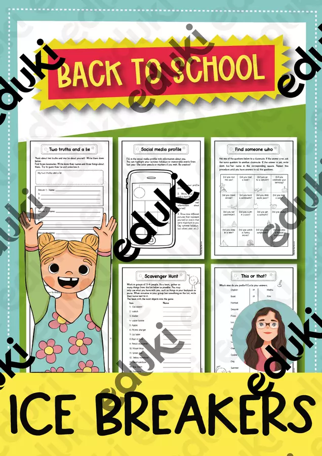 Inizio dell'anno / Conoscersi: Giochi rompighiaccio (Inglese) Esercizi - Inizio dell'anno / Conoscersi: Giochi rompighiaccio (Inglese) - Brighter Day Classroom - Pagina di copertina