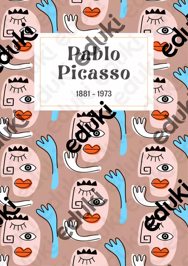 Pablo Picasso - Schede didattiche di arte per la scuola primaria Materiale per pittura e bricolage - Pablo Picasso - Schede didattiche di arte per la scuola primaria - MilleLibriPerBambini - Pagina di copertina