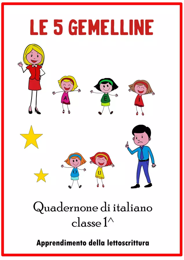 Le 5 gemelline -1 e 2 bimestre Didattica a stazioni - Le 5 gemelline -1 e 2 bimestre - Maestramarialuisa - Pagina di copertina