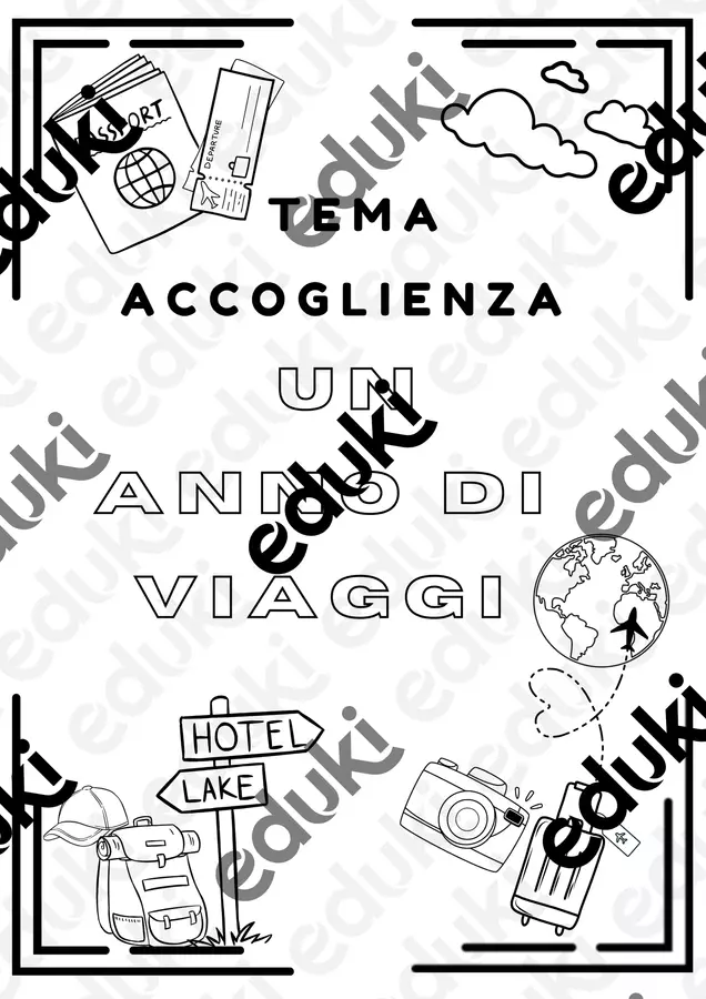 Un anno di viaggi - raccolta di materiali Materiale di supporto/inclusione - Un anno di viaggi - raccolta di materiali - Maestra Luna - Pagina di copertina