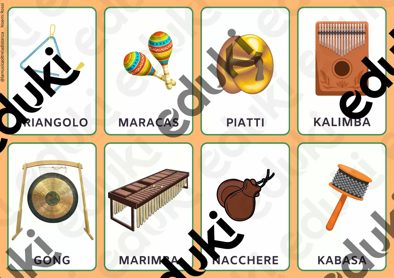 Flashcards: strumenti idiofoni Flashcard - Flashcards: strumenti idiofoni - lamusicaoltreladistanza - Pagina di copertina