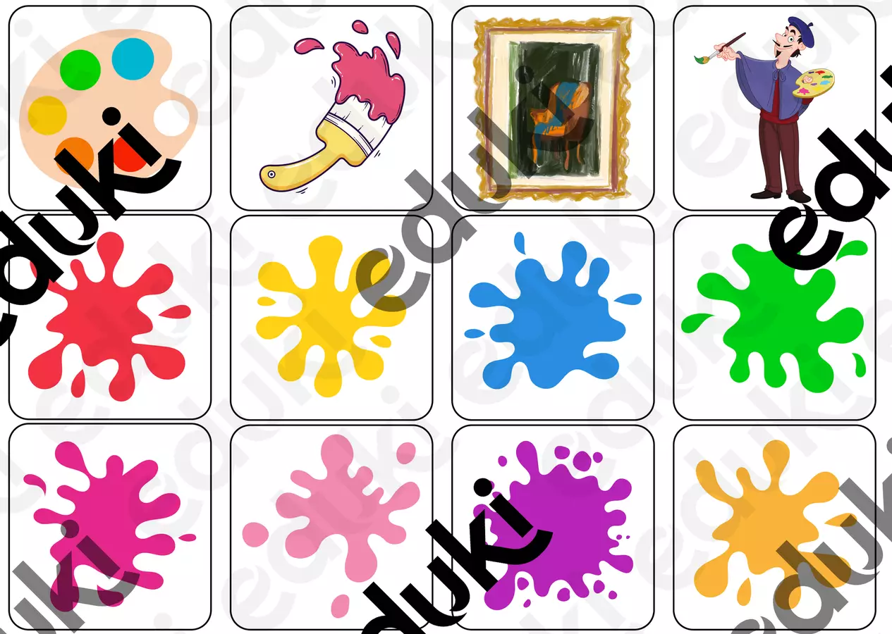 Contrassegni a tema arte + etichette per il nome Materiale di supporto/inclusione - Contrassegni a tema arte + etichette per il nome - Maestra Ivana - Pagina di copertina