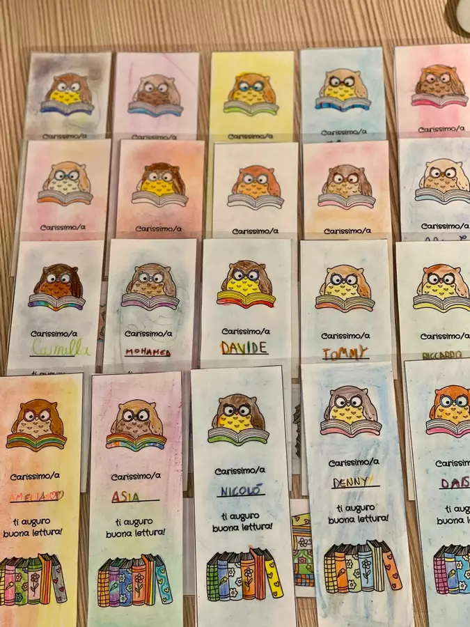 segnalibro con gufetto Altro tipo di materiale - segnalibro con gufetto - Maestra Elvi - Pagina di copertina