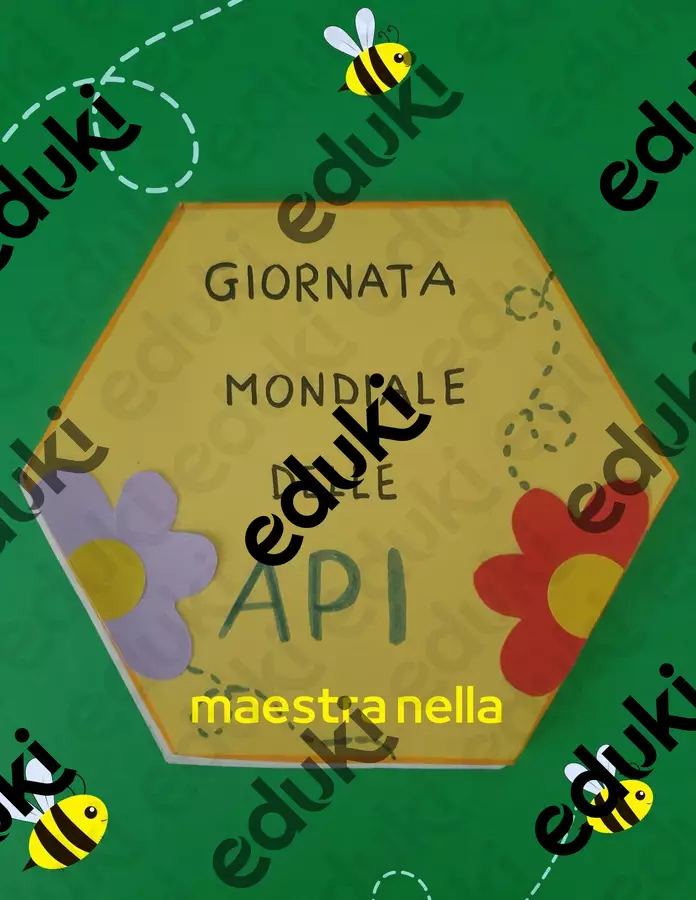 biglietto Giornata mondiale delle api Materiale per pittura e bricolage - biglietto Giornata mondiale delle api - maestra Nella - Pagina di copertina