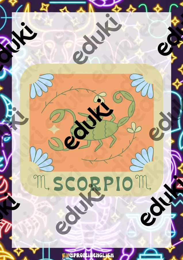 Il tuo oroscopo è Scorpione? Spagnolo. Esercizi - Il tuo oroscopo è Scorpione? Spagnolo. - Profe in English - Pagina di copertina