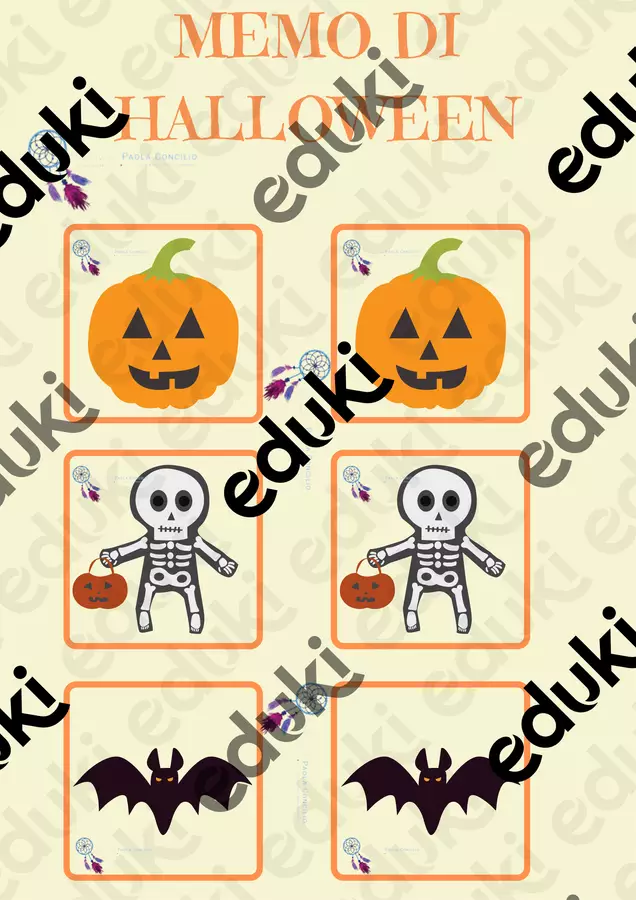 MEMO DI HALLOWEEN Flashcard - MEMO DI HALLOWEEN - paolaconcilio_pedagogista - Pagina di copertina