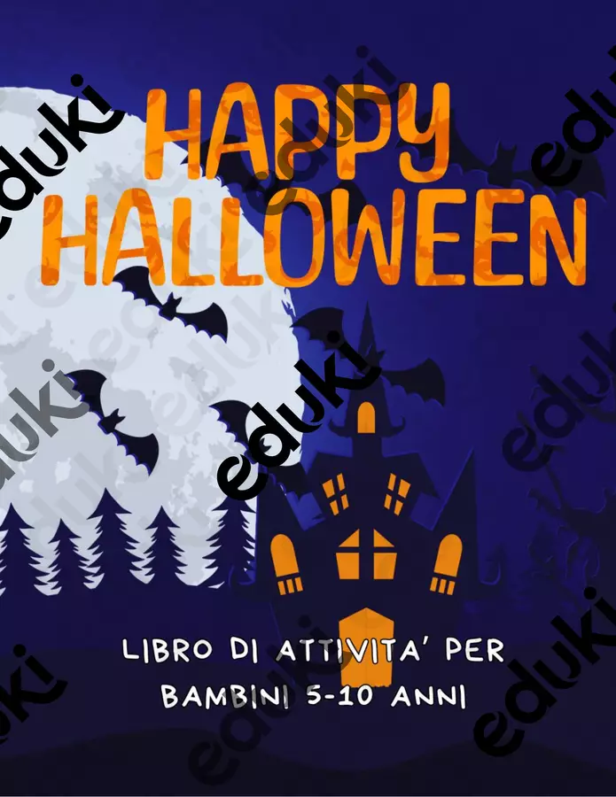 Happy Halloween: libro di attività per bambini Esercizi - Happy Halloween: libro di attività per bambini - nonsolomandala - Pagina di copertina
