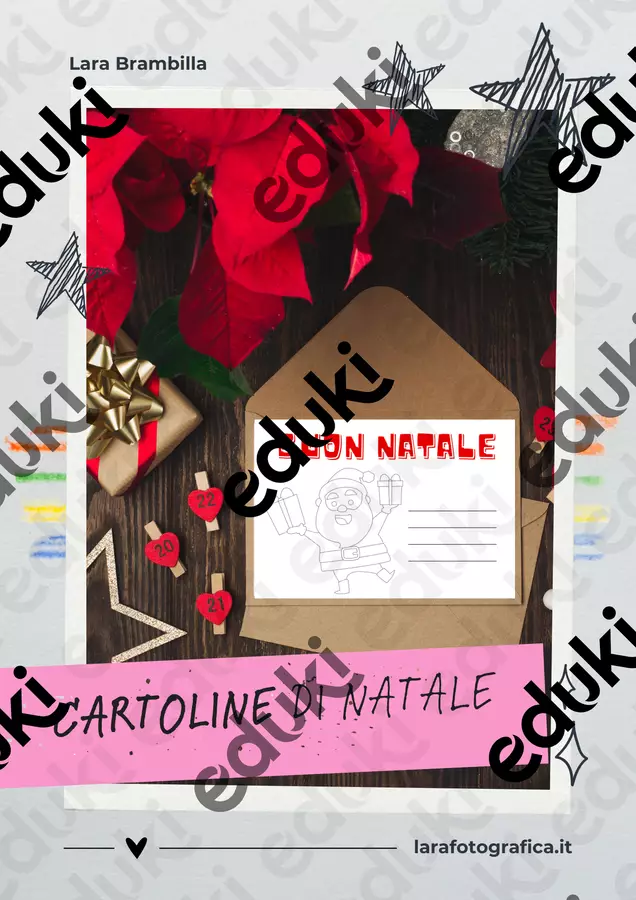 6 CARTOLINE DI NATALE DA COLORARE | VOL. 1 Materiale per pittura e bricolage - 6 CARTOLINE DI NATALE DA COLORARE | VOL. 1 - Lara Brambilla - Pagina di copertina