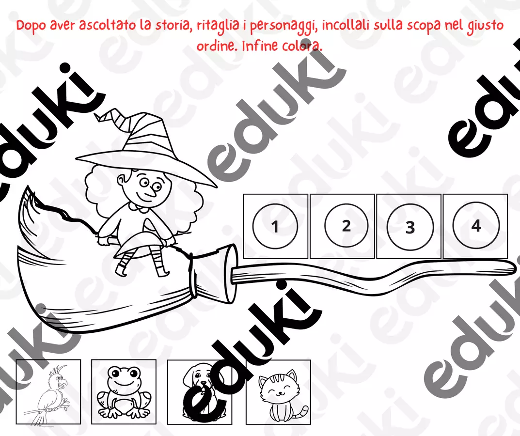 LA STREGA ROSSELLA Esercizi - LA STREGA ROSSELLA - Maestra Giovanna - Pagina di copertina