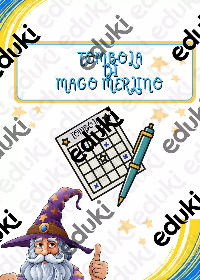 TOMBOLA MAGO MERLINO Esercizi - TOMBOLA MAGO MERLINO - Maestra Giovanna - Pagina di copertina
