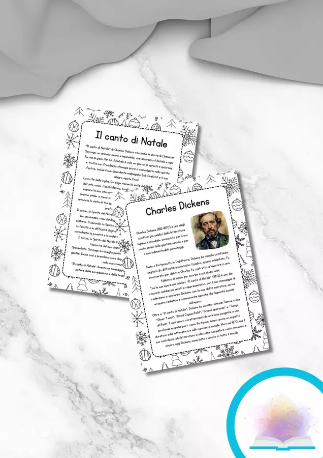 Schede didattiche "Canto di Natale" - Charles Dickens Esercizi - Schede didattiche "Canto di Natale" - Charles Dickens - MilleLibriPerBambini - Pagina di copertina
