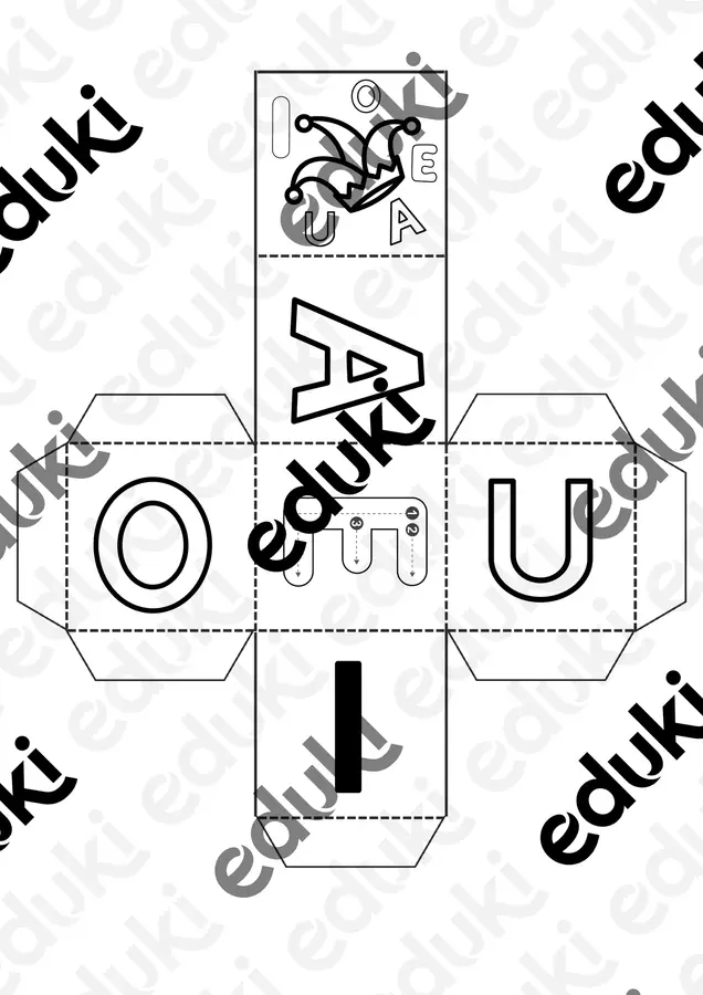 Il cubo delle vocali, A E I O U Esercizi - Il cubo delle vocali, A E I O U - LeLaMaestra - Pagina di copertina