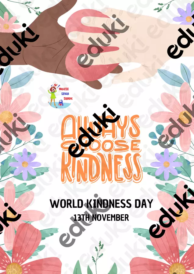 WORLD KINDNESS DAY: find the kind sentences Esercizi - WORLD KINDNESS DAY: find the kind sentences - Inglese-senza-sbadigli - Pagina di copertina