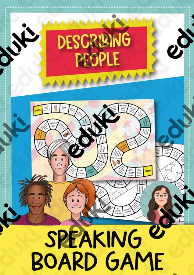 Describing people - speaking board game (inglese) Materiale di supporto/inclusione - Describing people - speaking board game (inglese) - Brighter Day Classroom - Pagina di copertina