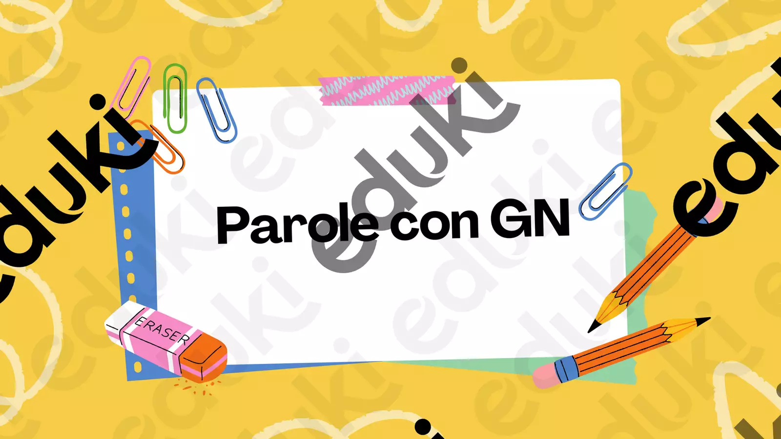 Parole con GN. Esercizi - Parole con GN. - LaMaestraGiulia - Pagina di copertina