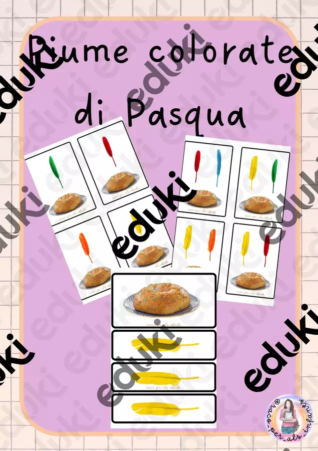 Piume colorate di Pasqua Flashcard - Piume colorate di Pasqua - RACO_PER_ALS_INFANTS - Pagina di copertina