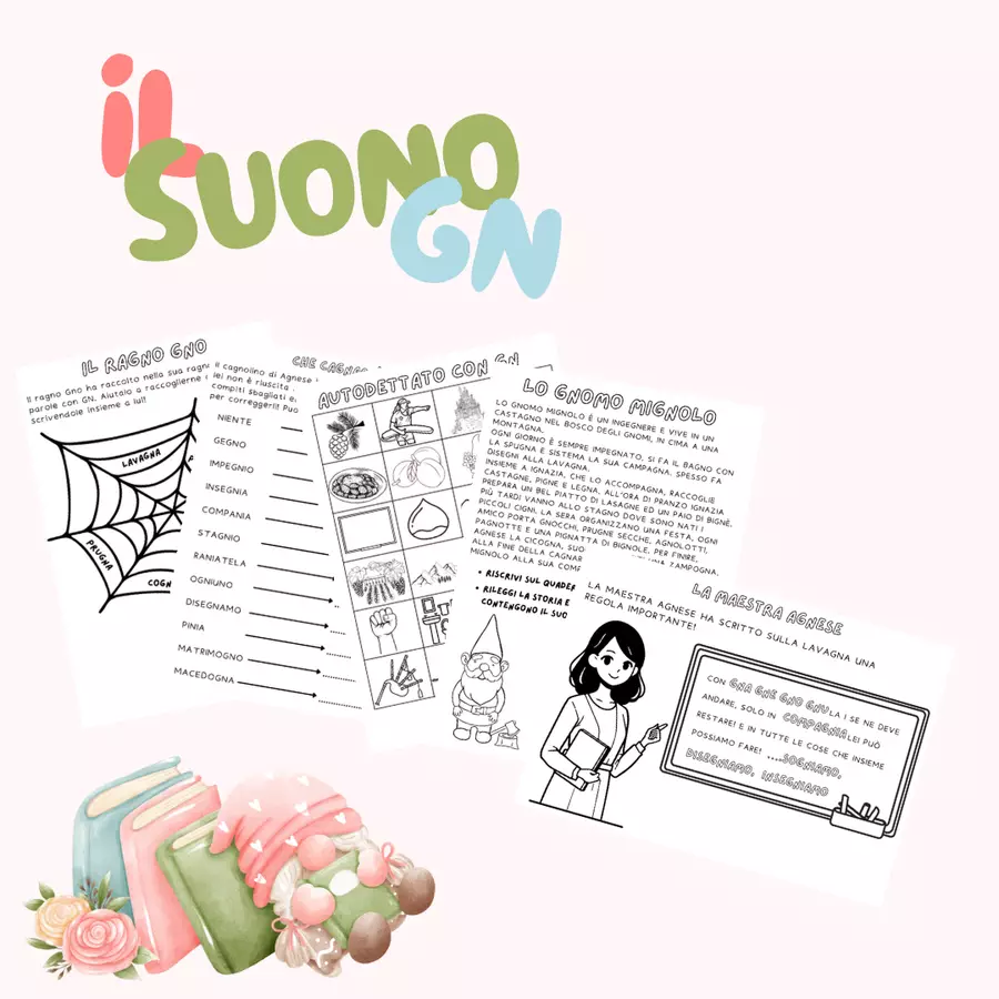 Il suono GN. Esercizi - Il suono GN. - LaMaestraGiulia - Pagina di copertina
