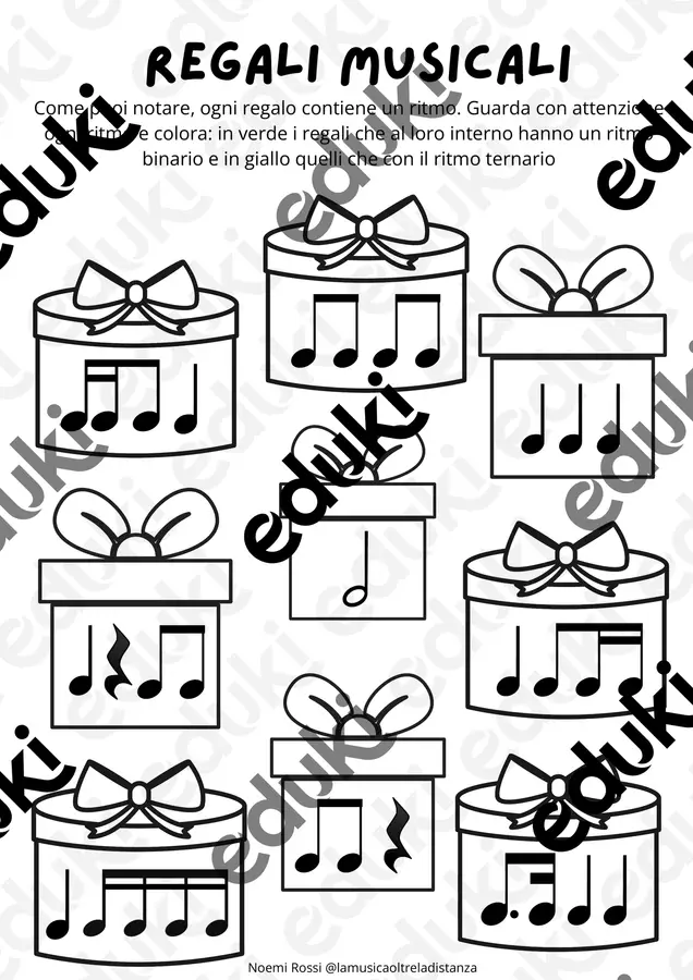 Scheda didattica: regali di Natale Esercizi - Scheda didattica: regali di Natale - lamusicaoltreladistanza - Pagina di copertina