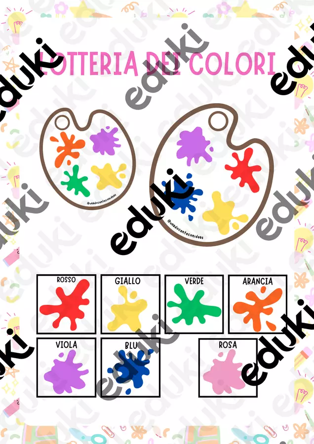 LOTTERIA DEI COLORI Giochi - LOTTERIA DEI COLORI - UNADOCENTECONIDEAS - Pagina di copertina
