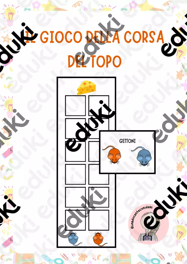 IL GIOCO DELLA CORSA DEL TOPO Giochi - IL GIOCO DELLA CORSA DEL TOPO - UNADOCENTECONIDEAS - Pagina di copertina