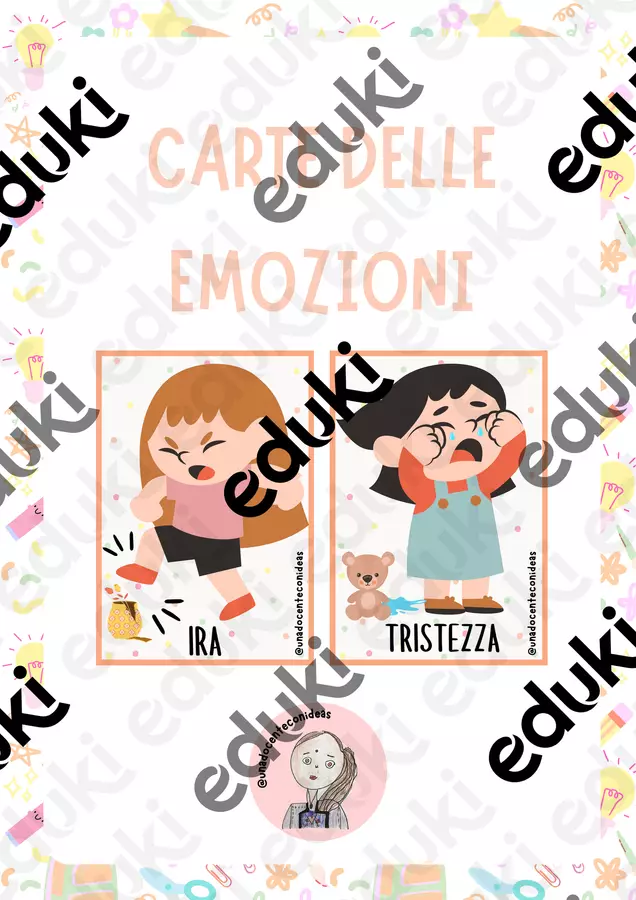 CARTE DELLE EMOZIONI Flashcard - CARTE DELLE EMOZIONI - UNADOCENTECONIDEAS - Pagina di copertina