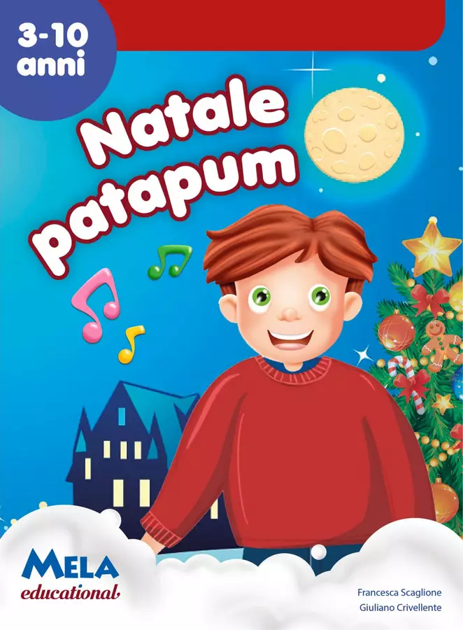 NATALE PATAPUM libro con canzoni Audio - NATALE PATAPUM libro con canzoni - Mela educational - Pagina di copertina