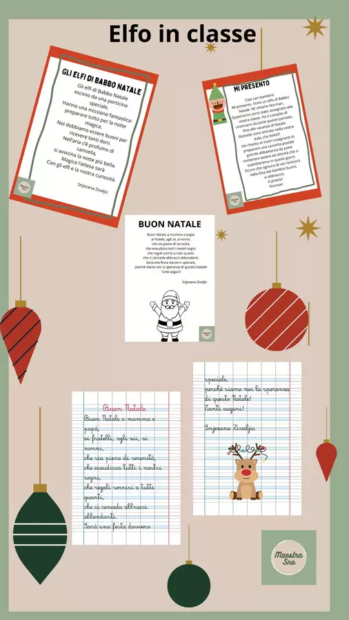 Progetto elfo in classe e poesia Materiale di supporto/inclusione - Progetto elfo in classe e poesia - Maestra Sne - Pagina di copertina