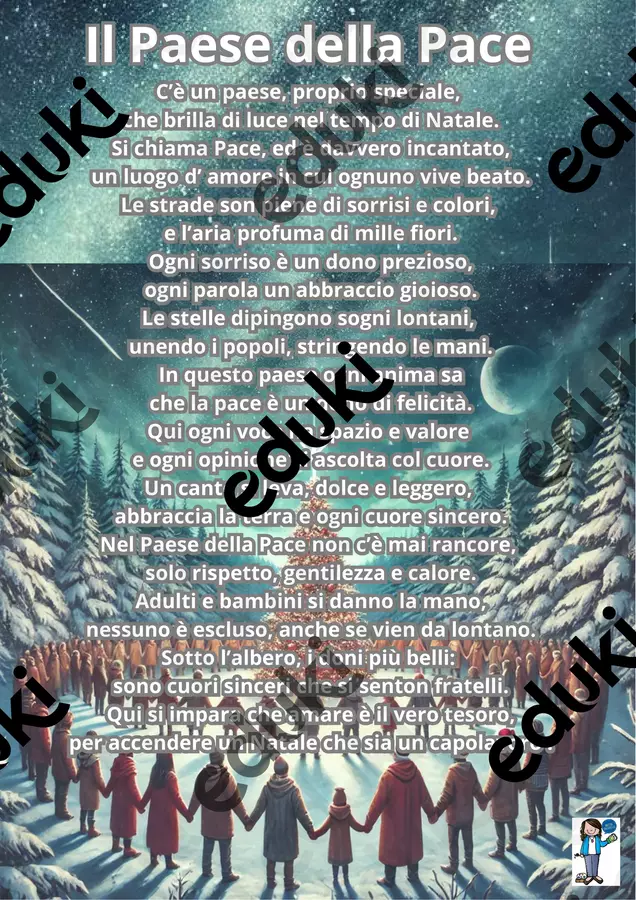 Il Paese della Pace Testo - Il Paese della Pace - Maestra Antonella - Pagina di copertina