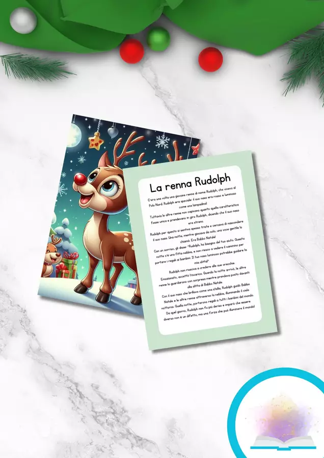 Storia di Rudolph Testo - Storia di Rudolph - MilleLibriPerBambini - Pagina di copertina