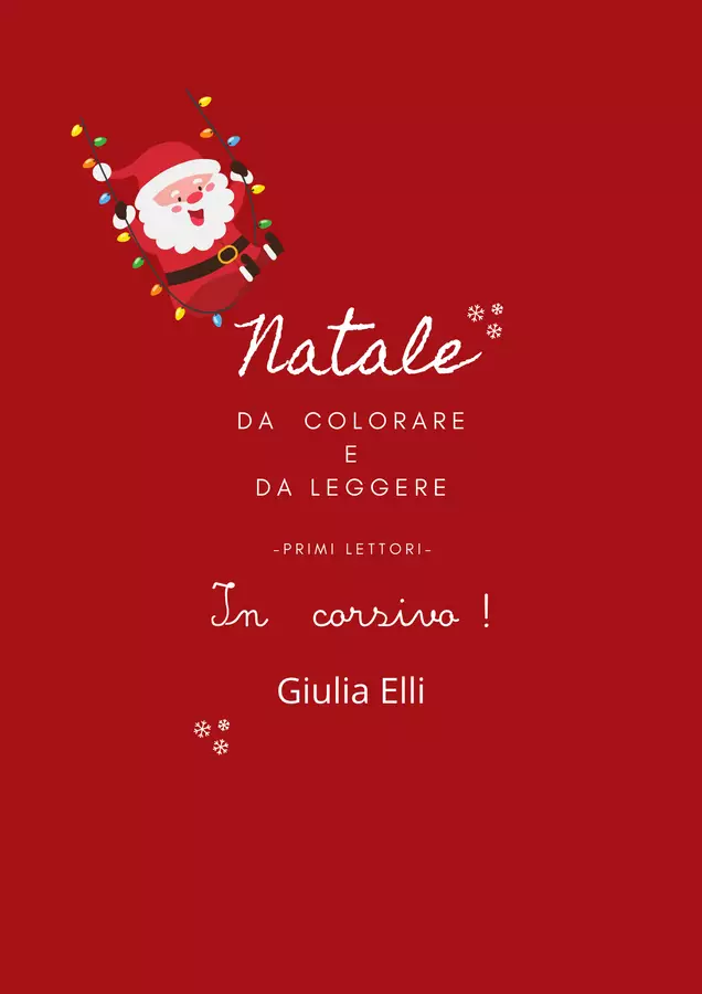 Natale corsivo per Eduki Altro tipo di materiale - Natale corsivo per Eduki - Giulia Elli - Pagina di copertina
