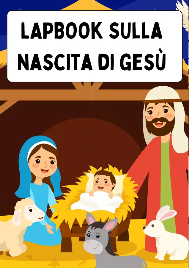 Lapbook "La nascita di Gesù" Altro tipo di materiale - Lapbook "La nascita di Gesù" - MilleLibriPerBambini - Pagina di copertina