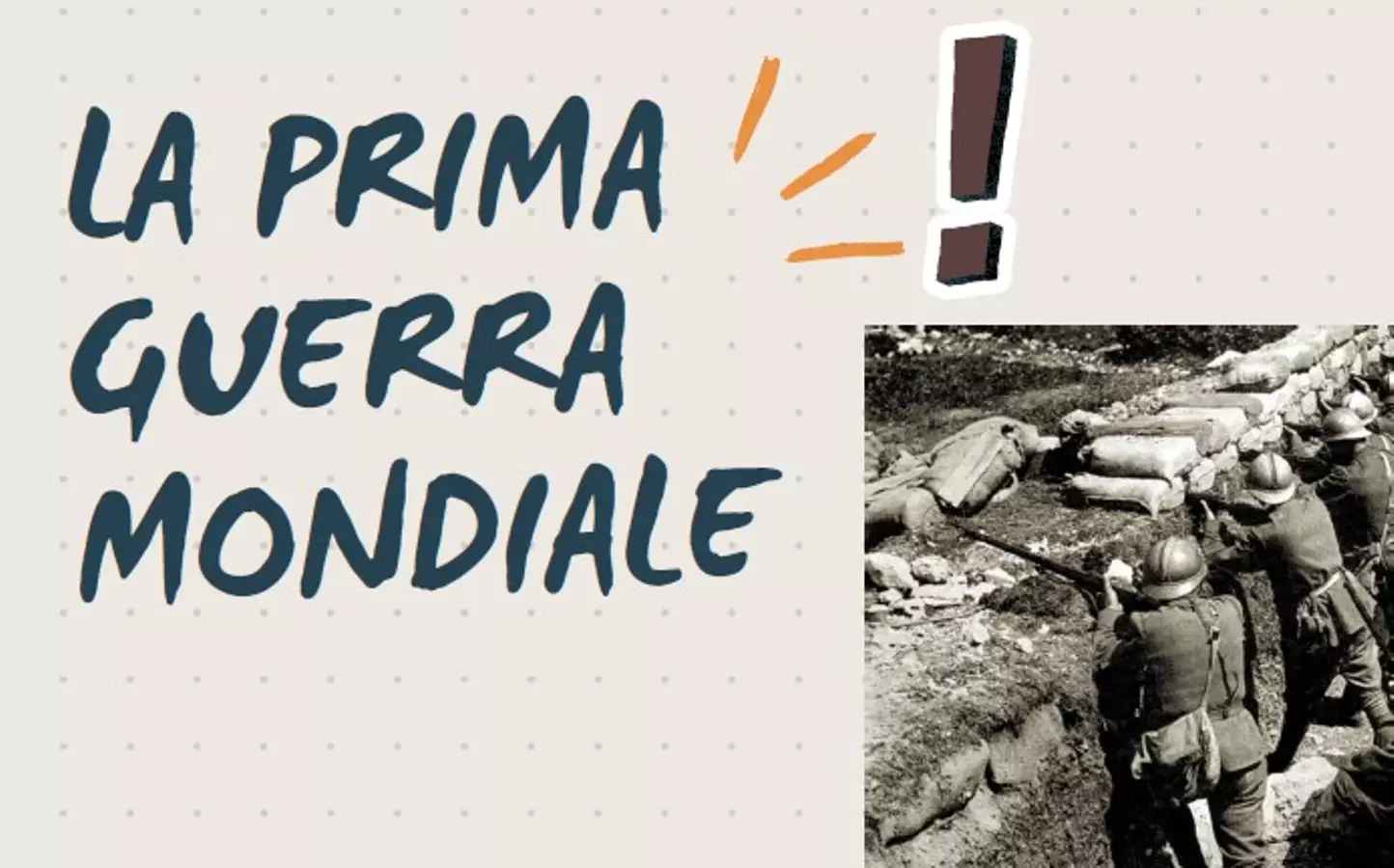 La prima guerra mondiale e focus sulla vita in trincea Materiale interattivo - La prima guerra mondiale e focus sulla vita in trincea - Prof Robi - Pagina di copertina