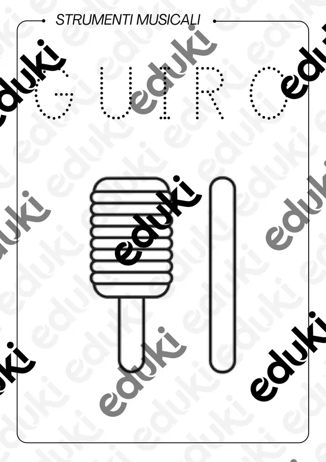Il GUIRO - Curiosità e costruzione Materiale di supporto/inclusione - Il GUIRO - Curiosità e costruzione - Maestra Clarissa - Pagina di copertina