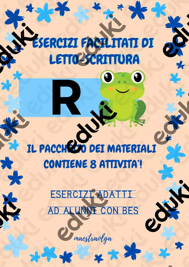 Consonante R- Esercizi facilitati di letto-scrittura Esercizi - Consonante R- Esercizi facilitati di letto-scrittura - maestraolga88 - Pagina di copertina