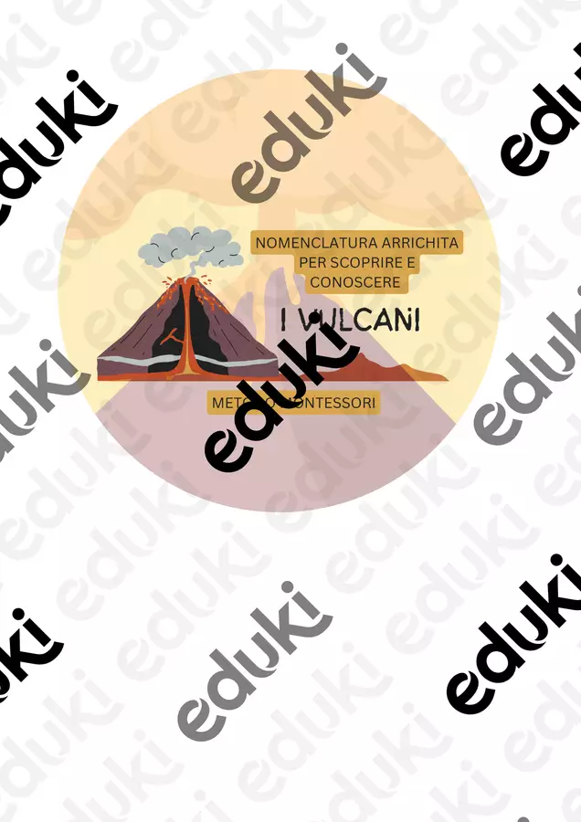Alla scoperta del vulcano; nomenclatura arricchita Altro tipo di materiale - Alla scoperta del vulcano; nomenclatura arricchita - montessorianamentelucca - Pagina di copertina