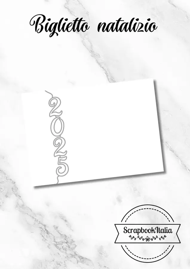 Scritta 2025 da colorare – Matrice PDF da stampare Materiale per pittura e bricolage - Scritta 2025 da colorare – Matrice PDF da stampare - ScrapbookItalia - Pagina di copertina