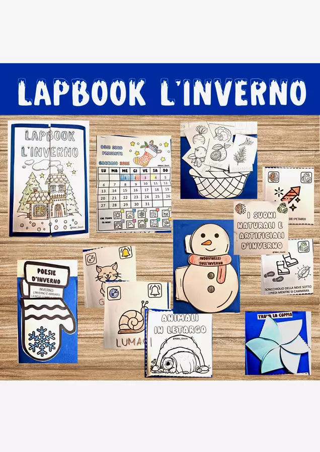 ❄️ Lapbook d’Inverno Esercizi - ❄️ Lapbook d’Inverno - Nikki_Giochi - Pagina di copertina