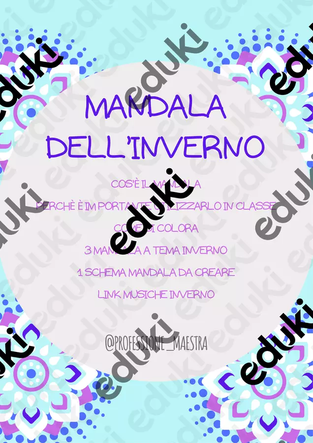 Mandala dell'inverno: ascolta, colora, crea! Audio - Mandala dell'inverno: ascolta, colora, crea! - Professione_Maestra - Pagina di copertina
