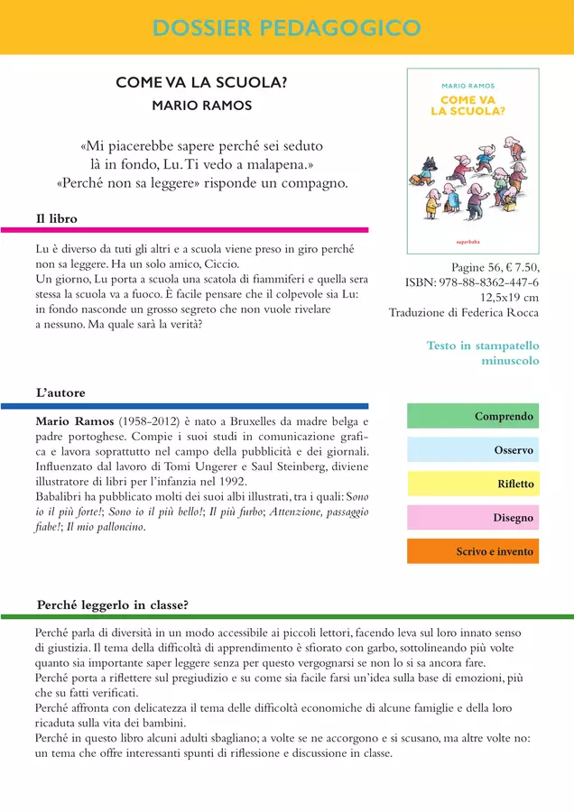 Come va la scuola? (Dossier pedagogico) Esercizi - Come va la scuola? (Dossier pedagogico) - Babalibri - Pagina di copertina