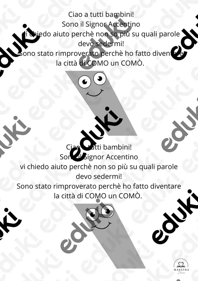 UDA: sull'accento Flashcard - UDA: sull'accento - maestra.ilaria - Pagina di copertina